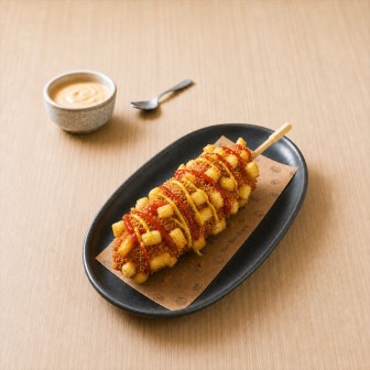 Corn Dog enrobé de frites, 100 % fromage