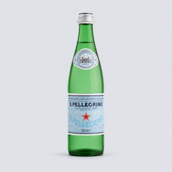 Eau pétillante 50 cl, Badoit ou San Pellegrino selon disponibilité