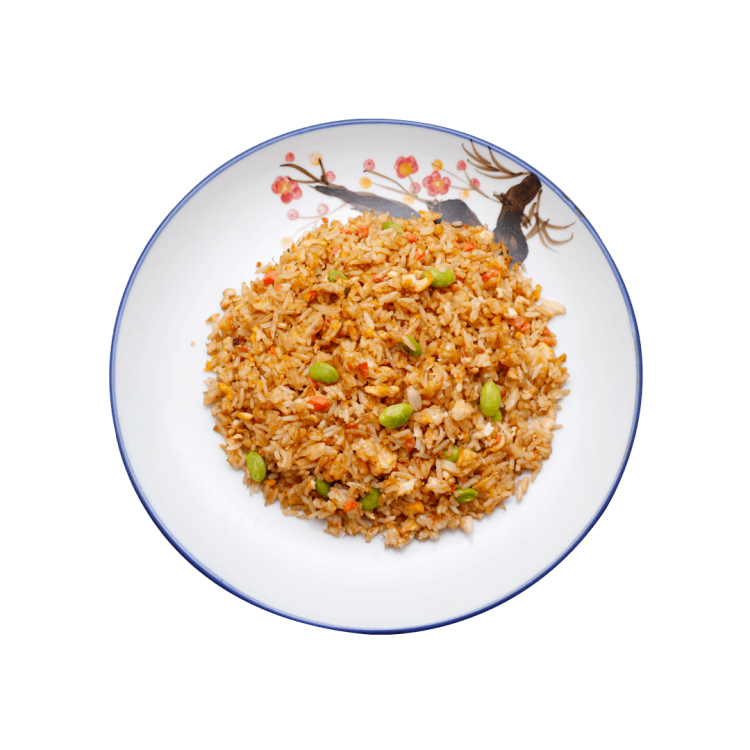 Riz sauté aux légumes et omelettes